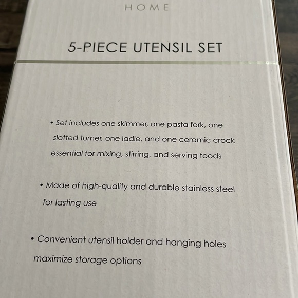 Tahari Home 5-Piece Utensil Set NIB - Picture 6 of 7